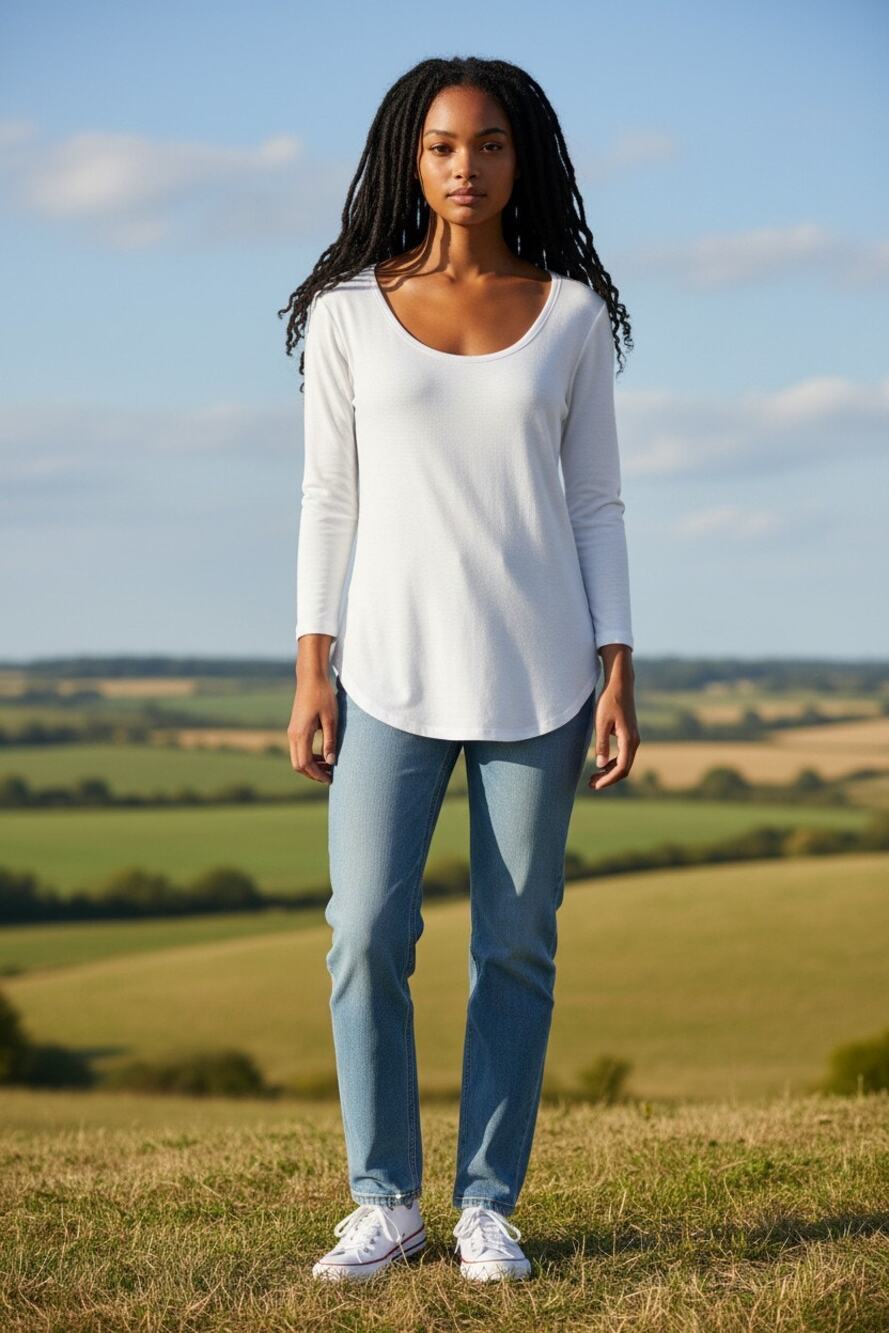Soft Surroundings super soft cream top sz M